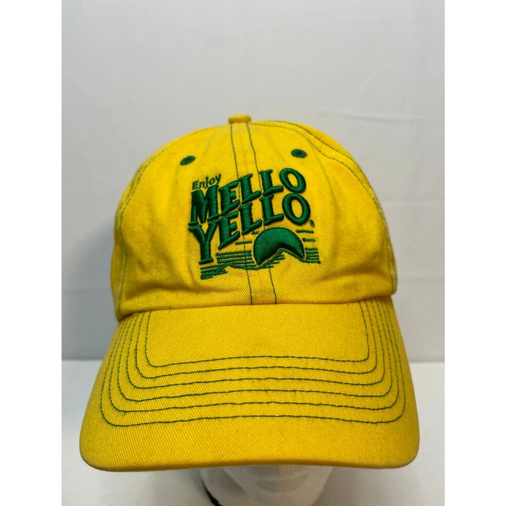 Coca Cola Coke Mellow Yellow hat cap womens 6 1/2" strap back yellow